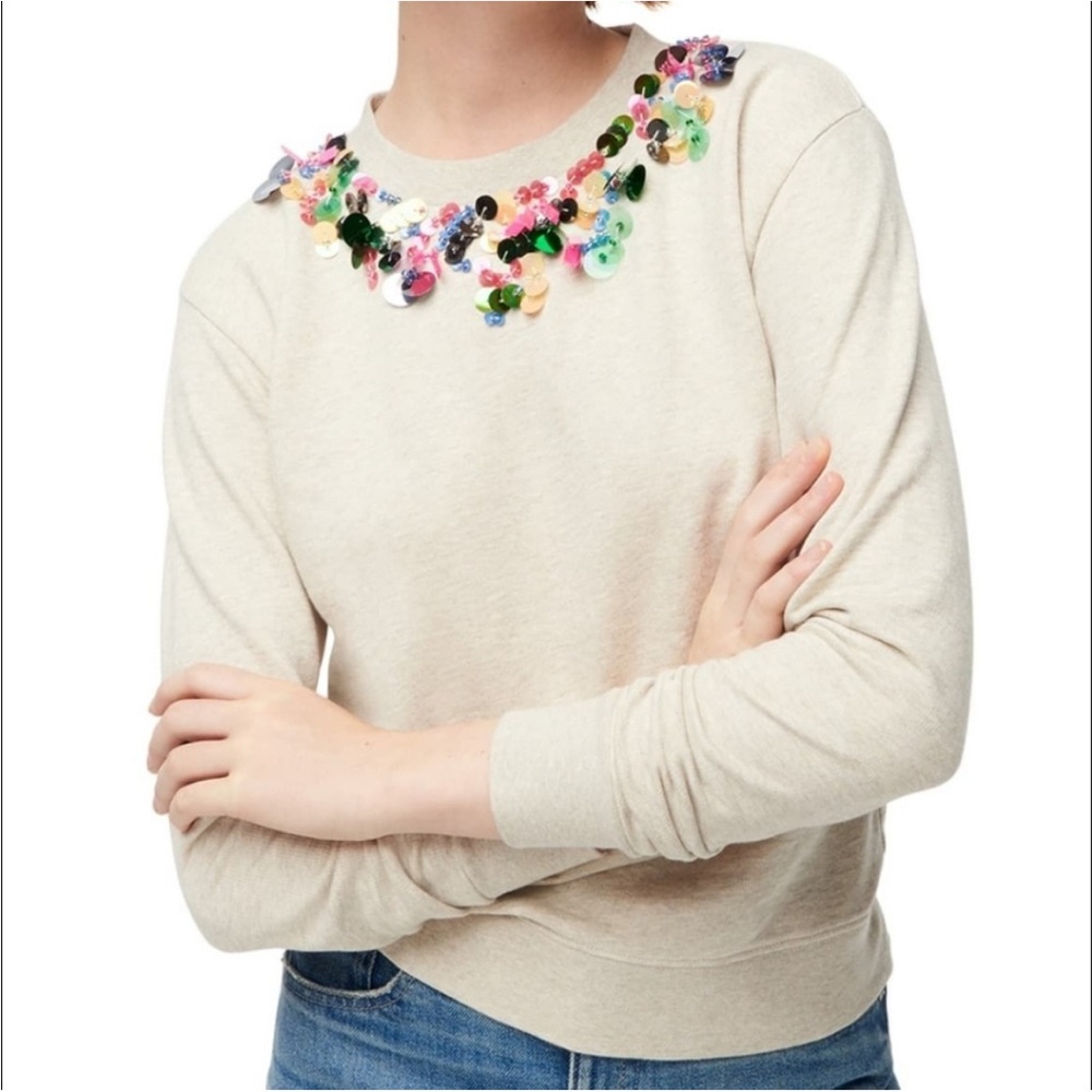J Crew Embellished Sweatshirt